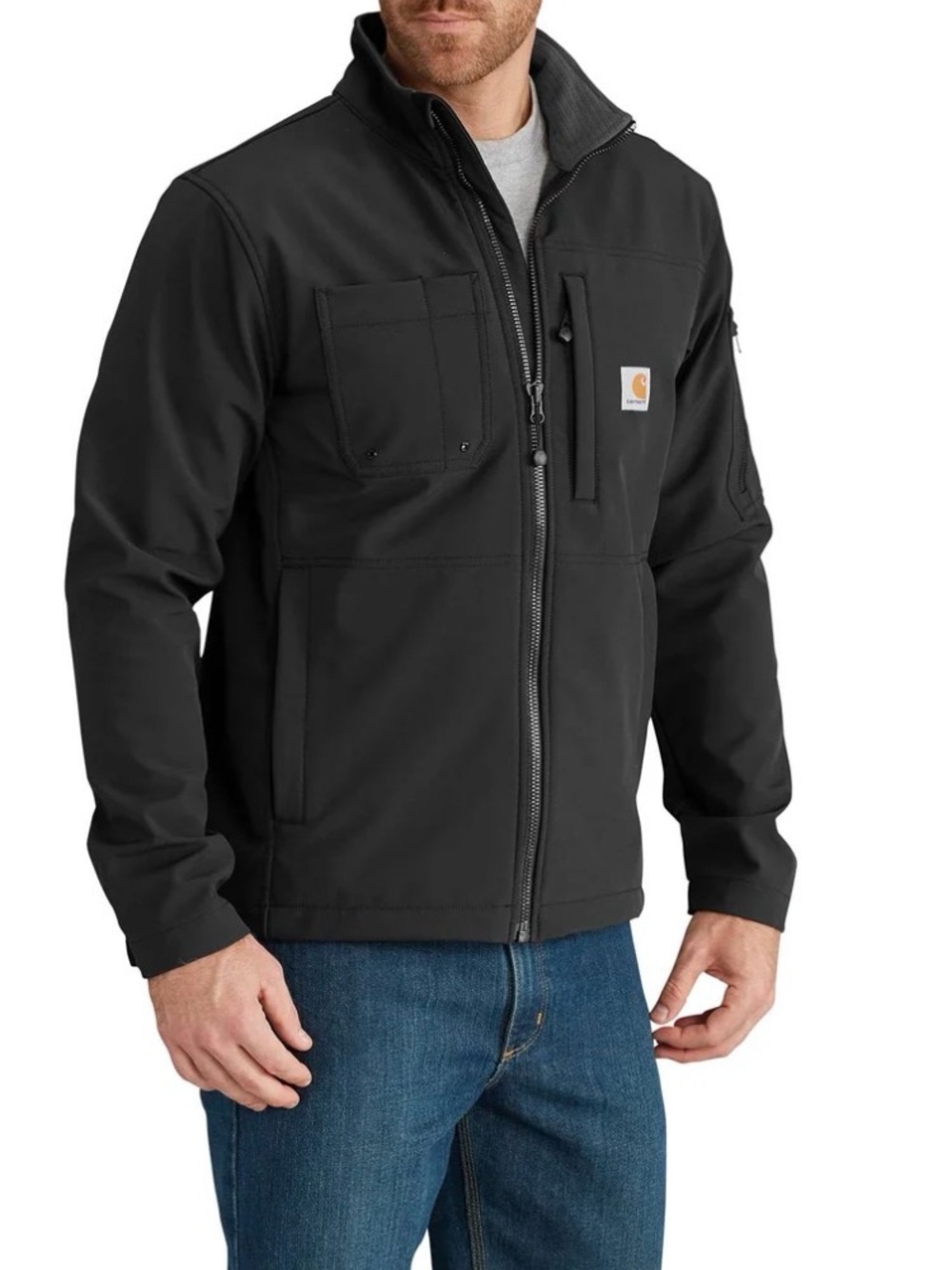 Carhartt Men's Black Rough Cut Softshell Jacket